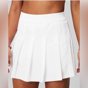 Fabletics Pleated Skirt With Built-In Short Golf Tennis Classic White Small